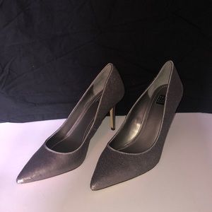 White House Black Market  |  Silver Pumps